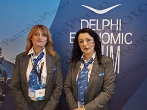 22 ΠΑΠΑΔΟΠΟΥΛΟΥ ΠΛΕΥΡΗΣ ΠΑΠΠΑΣ ΚΑΤΡΙΝΗΣ ΑΓΑΤΣΑ DELPHI ECONOMY FORUM IX 4η ΜΕΡΑ AMALIA HOTEL 13-04-2024