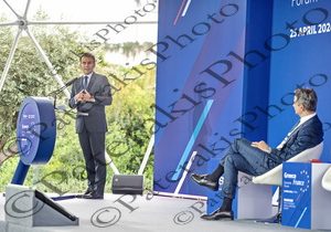 41 MACRON ΠΡΟΕΔΡΟΣ ΓΑΛΛΙΑ ΜΗΤΣΟΤΑΚΗΣ ΜΑΝΟΥΣΑΚΗΣ GREECE FRANCE ECONOMIC FORUM ΚΠΙΣΝ 25-04-2026